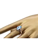 Ring Aquamarine Original Vintage 14K Rose Gold Vintage vrc082r